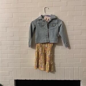 NWT BCBG Girls Denim Jacket and Dress